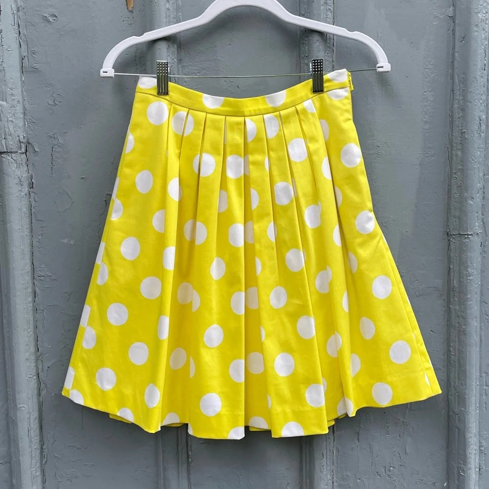 Pink Tartan Yellow  Polka Dot Skirt, size 2